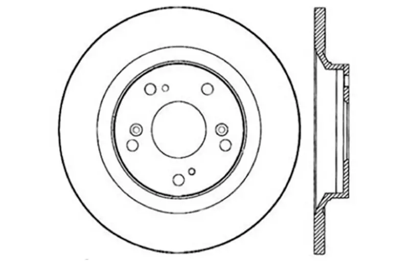 Stoptech 00-09 Honda S2000 Drilled Right Rear Rotor 1