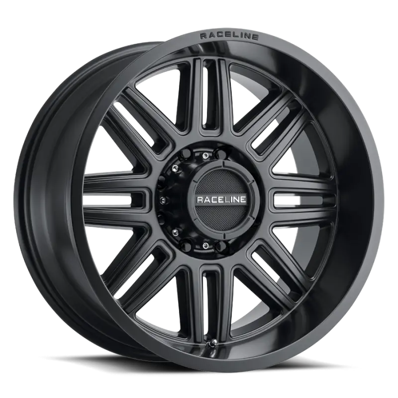 Raceline 948B Split 18X9in / 8X180 Bp / 18Mm Offset / 124.2Mm Bore - Satin Black Wheel 1
