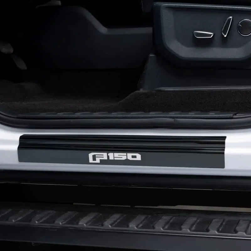 Putco 15-20 Ford F-150 - Supercrew W/ F-150 Etchinng (4Pcs) Black Platinum Door Sills 1