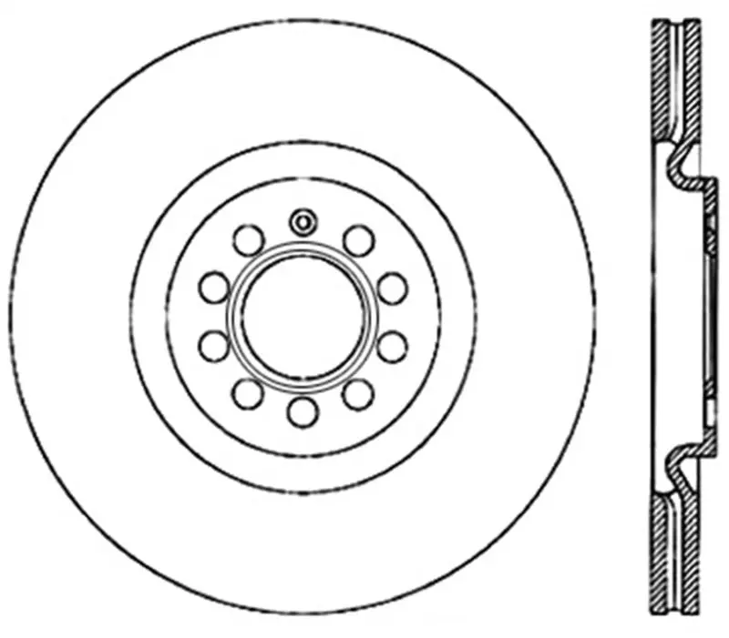 Stoptech 08-12 Audi S3 Sportstop Cryo Slotted & Drilled Front Left Rotor 1