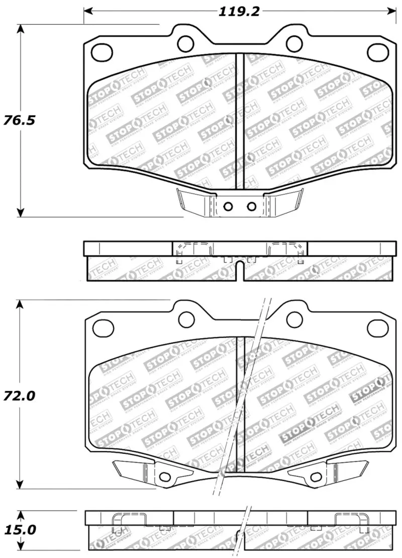 Stoptech Sport Brake Pads W/Shims And Hardware - Rear 1