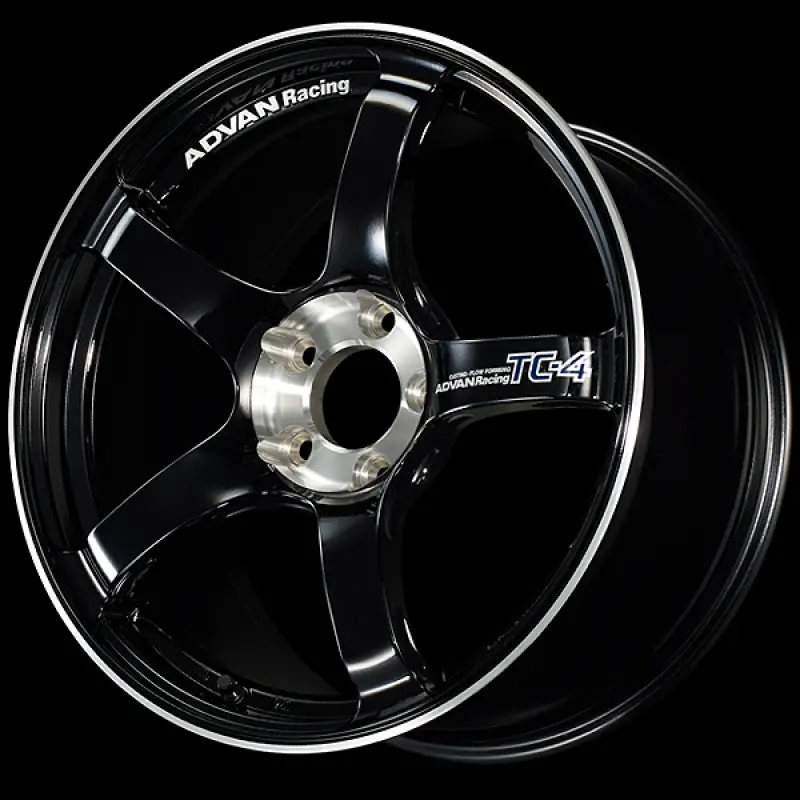 Advan Tc-4 Se 18X9.5 / +45 Offset / 5X100 / 63Mm Bore / Racing Gloss Black And Diamond Cut 1