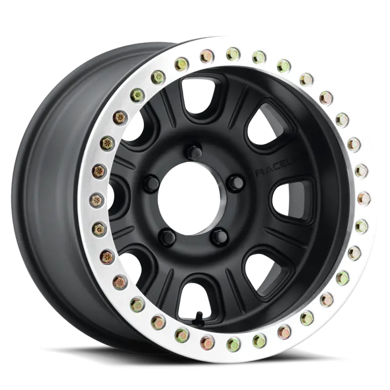 Raceline Rt231 Monster 17X8.5In/8X165.1 Bp/0Mm Offset/130.81Mm Bore- Blk & Mach. Ring Beadlock Wheel 1