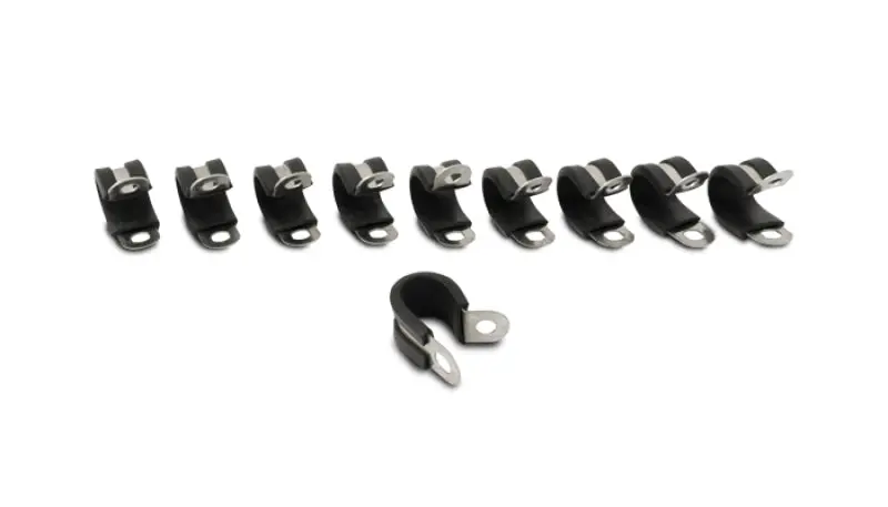 Vibrant Stainless Steel Cushion P-Clamp For 0.3125In Od Hose (10 Pack) 1