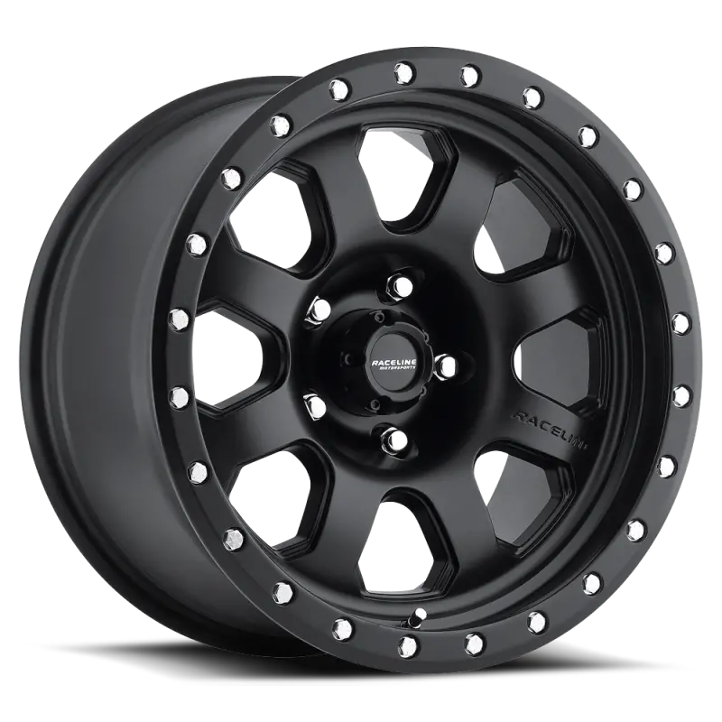 Raceline 929B Avenger 17X9in / 5X139.7 Bp / -12Mm Offset / 107.95Mm Bore - Satin Black Wheel 1