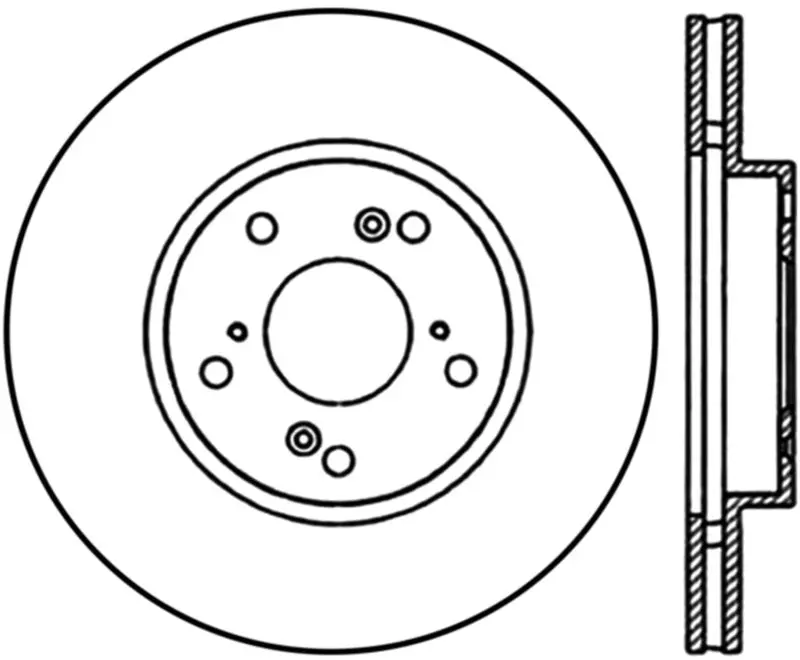 Stoptech 13-15 Acura Ilx Cryo Slotted Front Left Sport Brake Rotor 2