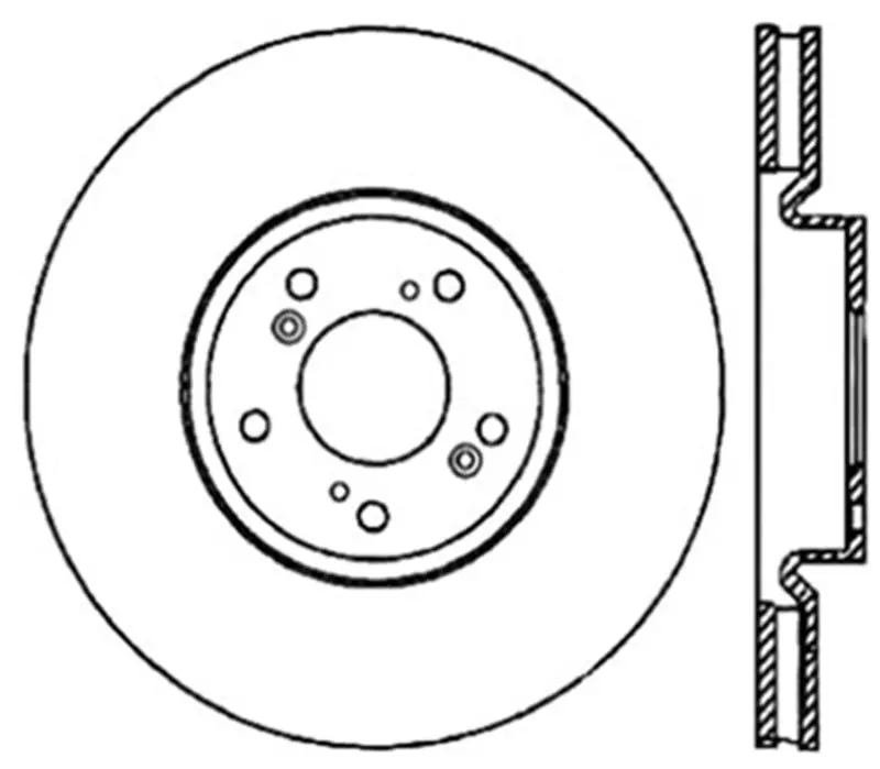 Stoptech Power Slot 04-08 Accura Tl (Brembo Caliber) Front Left Slotted Cryo Rotor 1