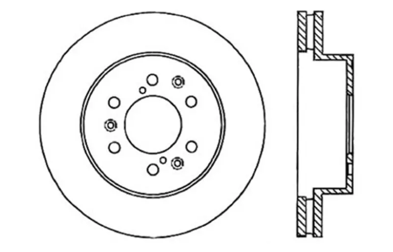 Stoptech 07-11 Gm Silverado 1500 Cross Drilled Left Front Rotor 1