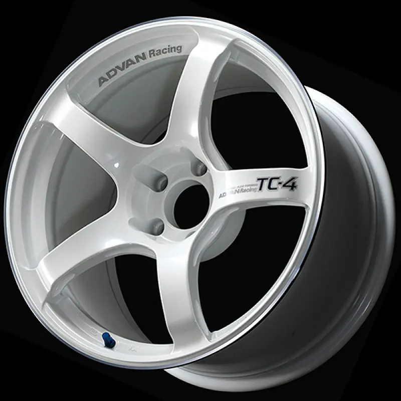 Advan Tc4 16X8.0 / +38 Offset / 4X100 / 73Mm Bore / Racing White Metallic And Ring 1