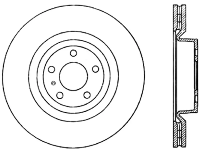 Stoptech Power Slot 08-10 Audi S5 Front Right Slotted Cryo-Stop Rotor 1