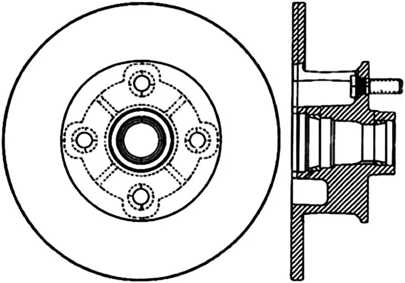 Stoptech 63-82 Chevrolet Corvette Cryo Slotted Front Right Sport Brake Rotor 1