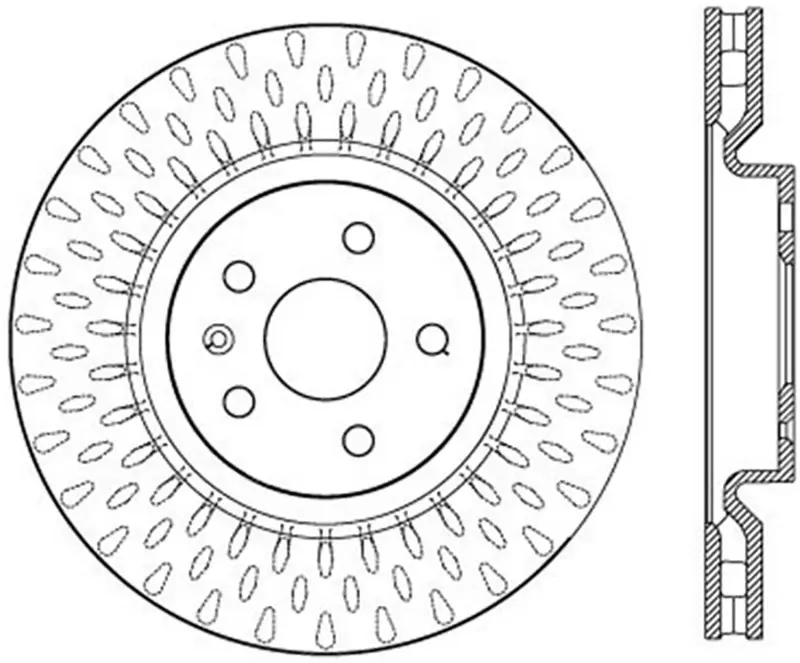 Stoptech Power Slot 14-17 Chevrolet Ss Front Right Slotted Rotor 1