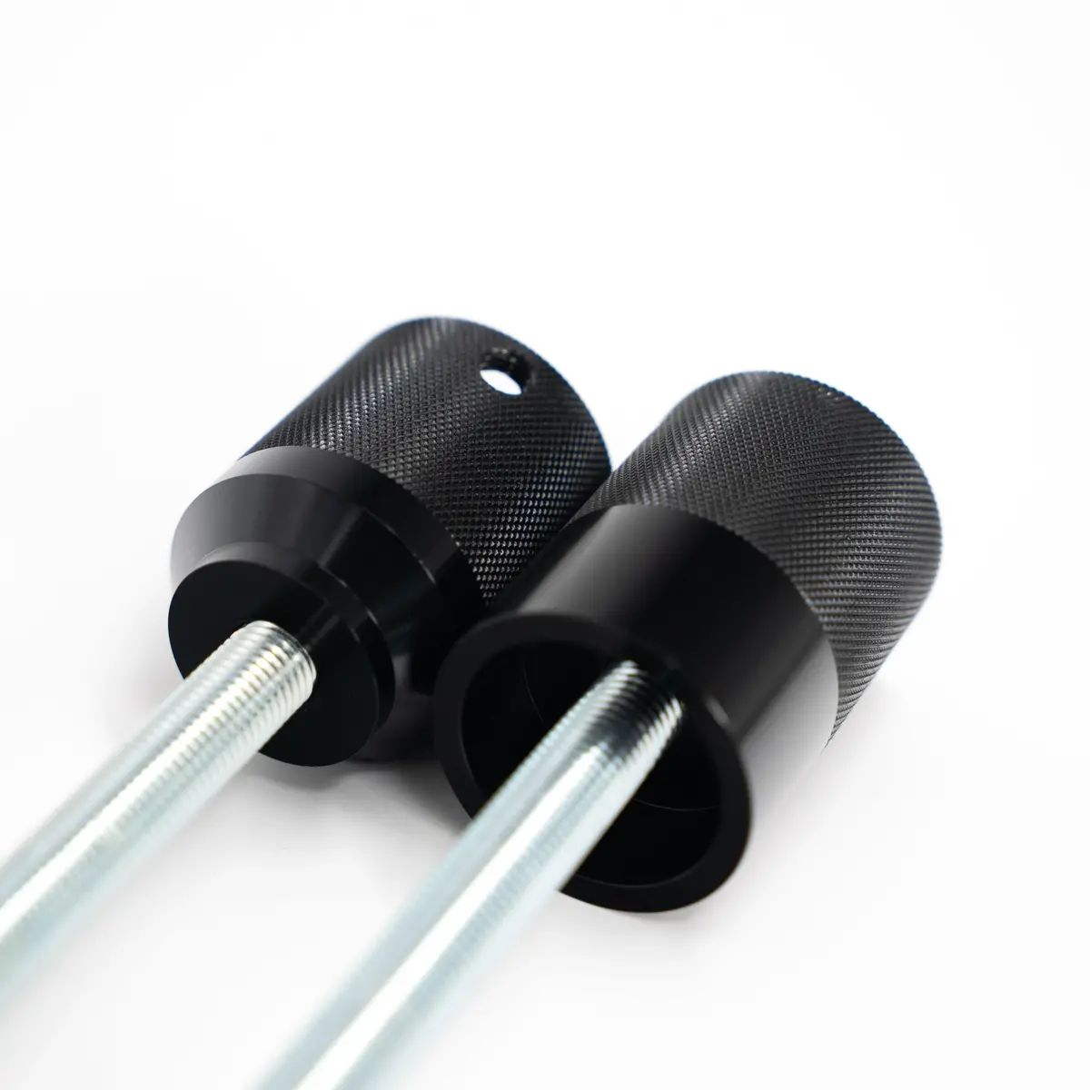 Supermoto Axle Sliders - Premium Cnc With Carbon Endcaps 1