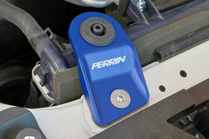 Perrin 15-21 Subaru Wrx/Sti / 13-17 Crosstrek / 12-16 Impreza Upper Radiator Bracket Set - Blue 1