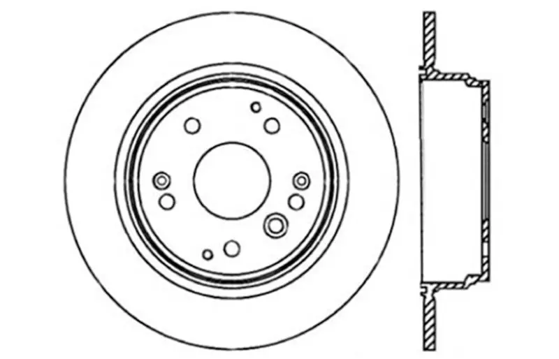 Stoptech 04-08 Acura Tl/Tl-S Standard/Brembo Drilled Left Rear Rotor 1