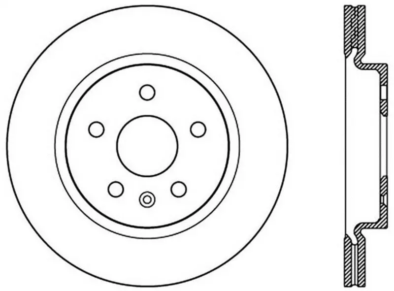 Stoptech Sport Cross Drilled Brake Rotor - Front Left 1
