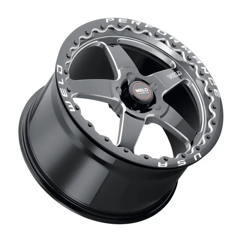 Weld S904 18X12 Ventura Drag Beadlock 5X120.65 Et55 Bs8.7 Gloss Black Mil Dia 78.1 1