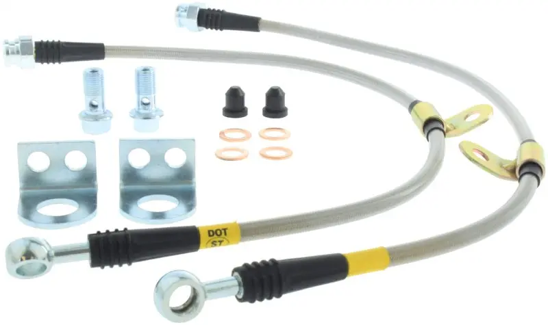 Stoptech 14-15 Ford Fiesta St Stainless Steel Bbk Front Brake Lines 1