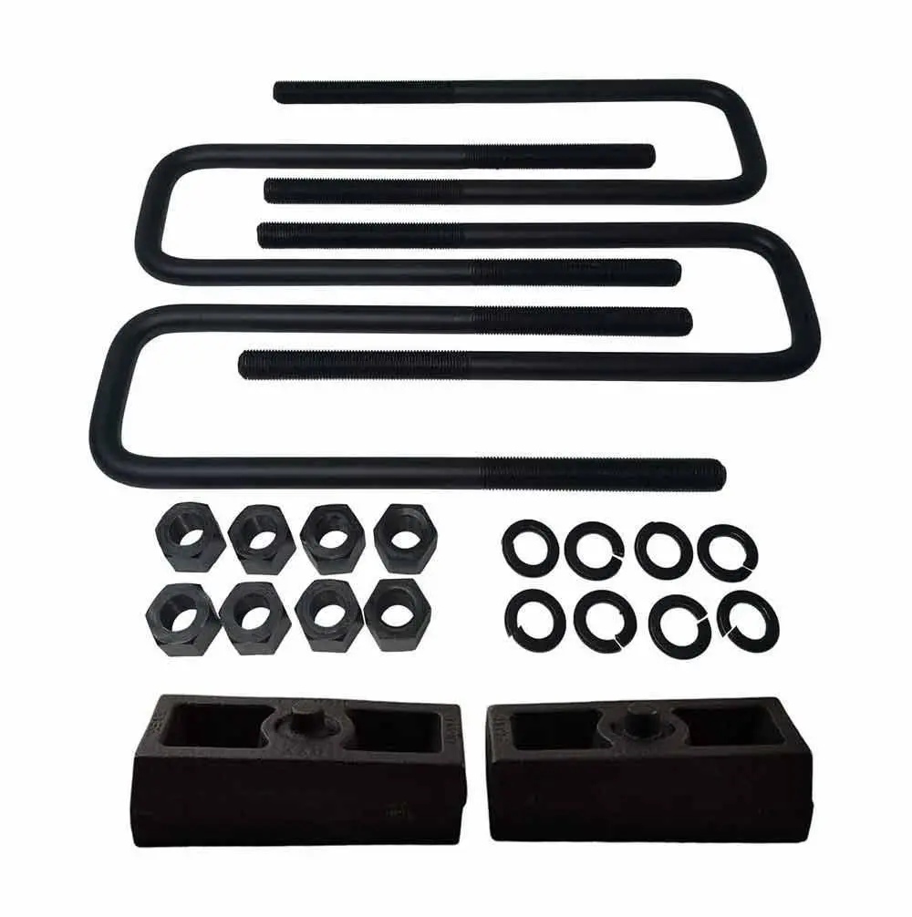 Cast Iron Lift Blocks And Square U-Bolts Kit For Chevrolet Suburban 2500 8-Lug 2Wd 4Wd 1