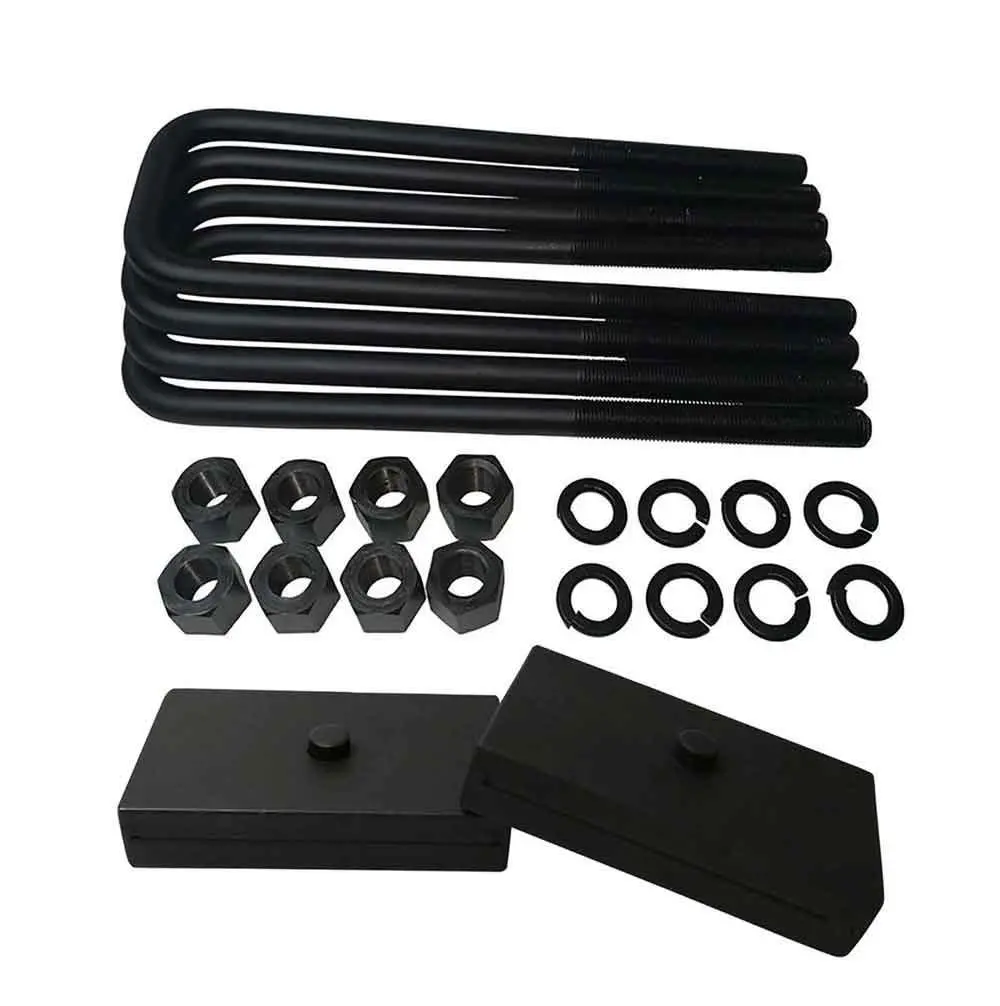 Steel Lift Blocks And Square U-Bolts Kit For Chevrolet Suburban 2500 Gmc Yukon 2Wd 6-Lug 1