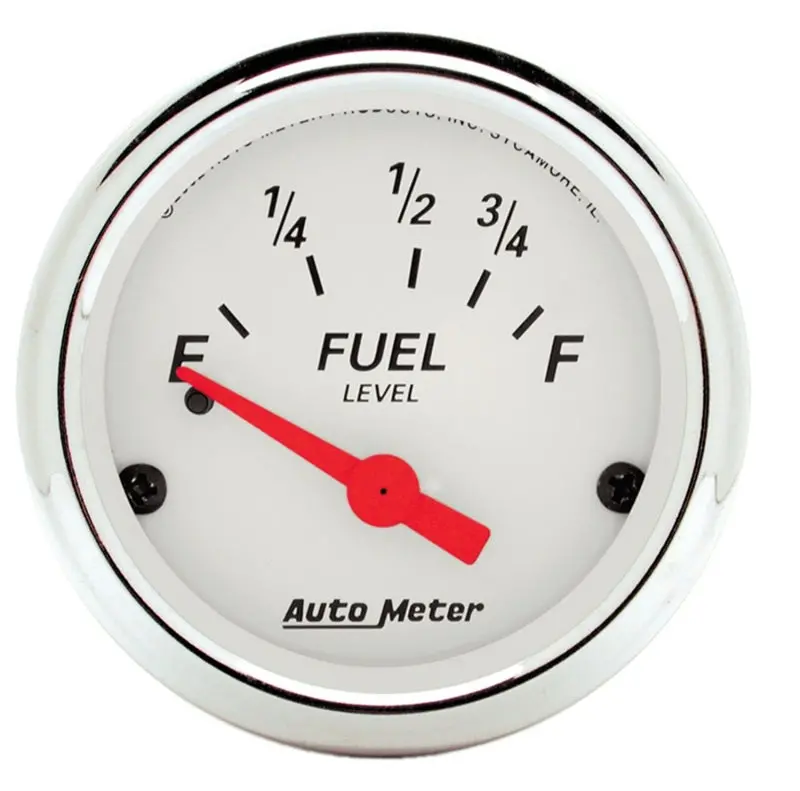 Autometer Gauge Fuel Level 2-1/16In. 73 Ohm(E) To 10 Ohm(F) Elec Arctic White 1
