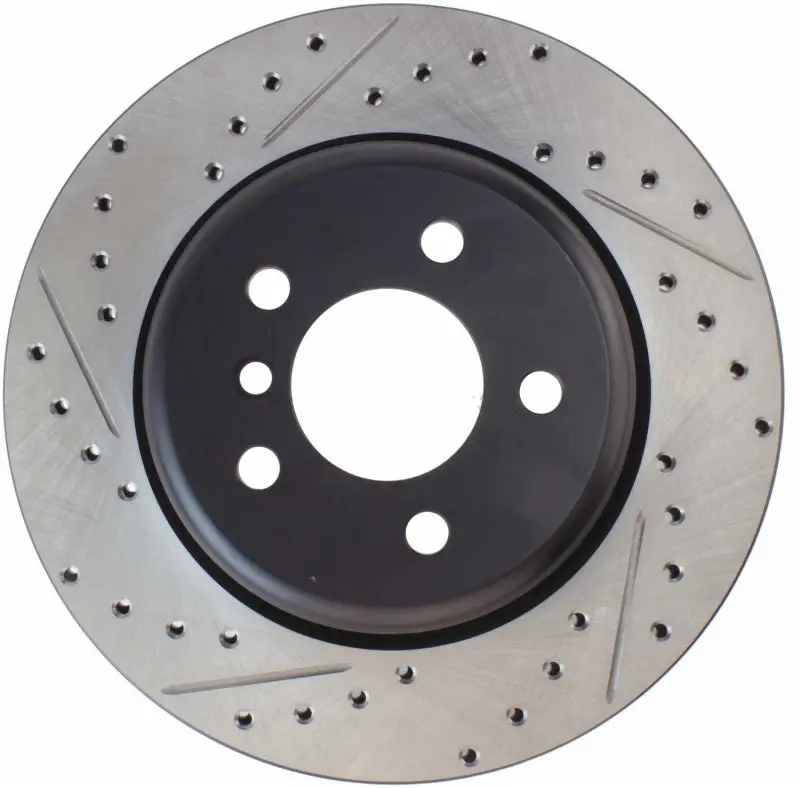 Stoptech 2011-2013 Bmw 535I / 2012-2016 Bmw 640I Slotted & Drilled Rear Right Brake Rotor 1