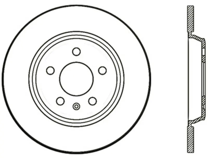 Stoptech Power Slot 09-10 Audi A4/A4 Quattro / 08-10 A5 / 10 S4 Rear Right Drilled Rotor 1