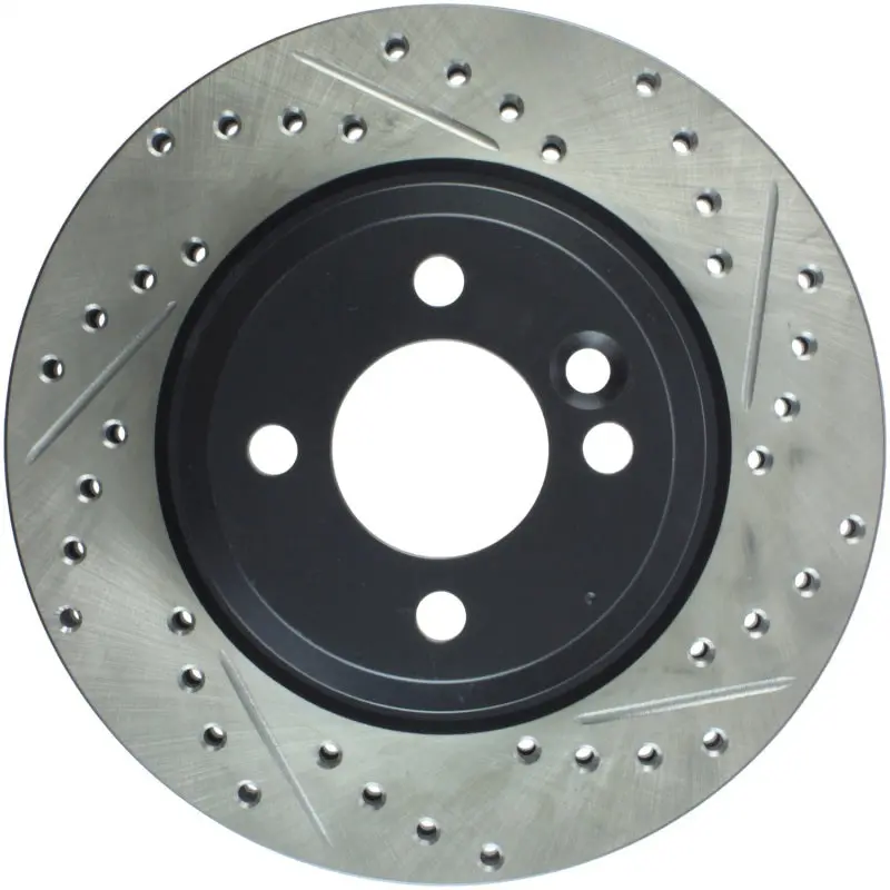 Stoptech 02-07 Mini Cooper/Cooper S Slotted & Drilled Left Front Rotor 1