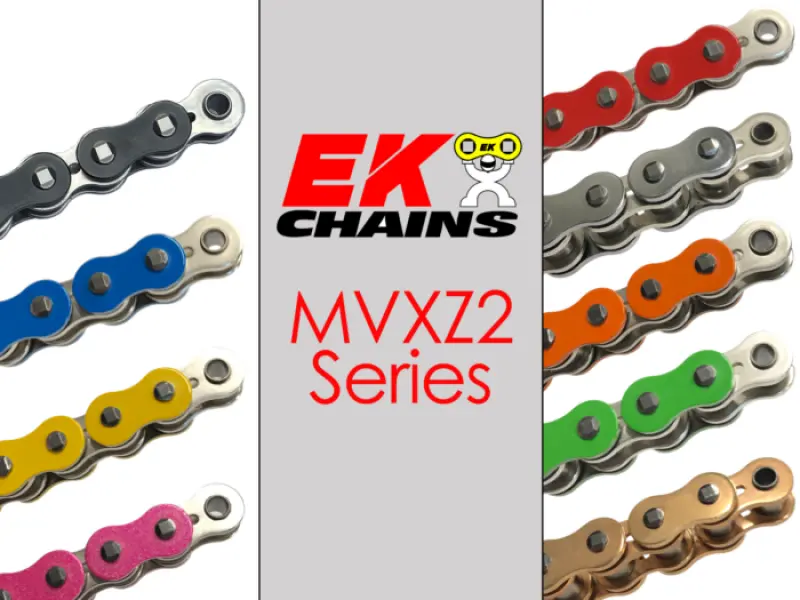 Vortex Racing Ek 530 Mvxz2 Rivet Master 130 Links-  Black Nickel 1