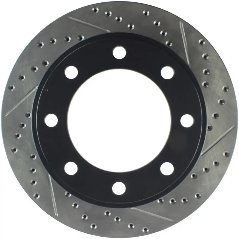 Stoptech 00-05 Ford Excursion 4Wd / 99-04 F250/F350 Pickup Front Slotted & Drilled Left Rotor 1