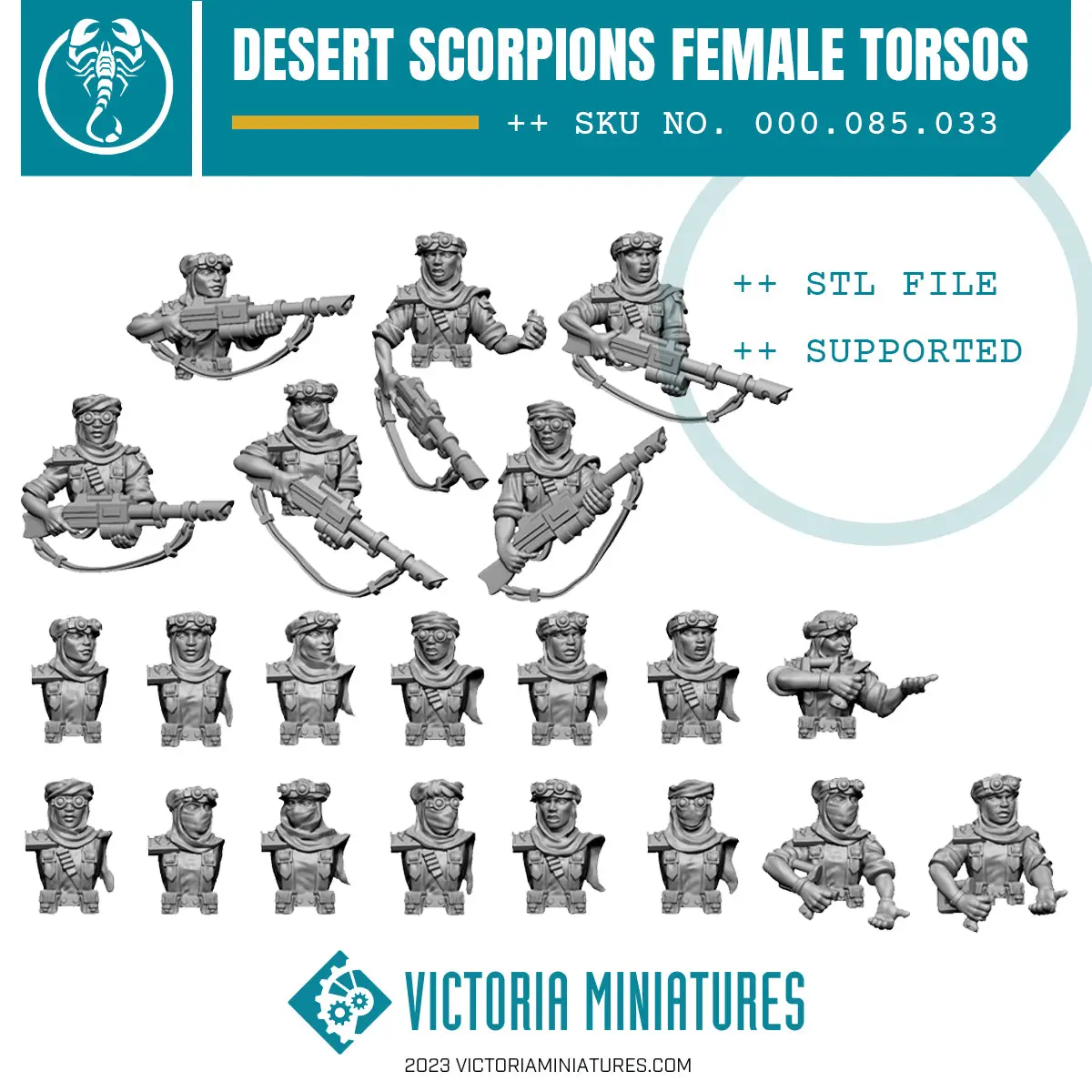 Desert Scorpions Female Torsos .Stl Download 1