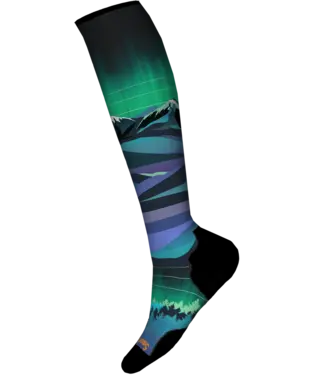 Women's Ski Targeted Cushion Compression Print Otc Socks 1