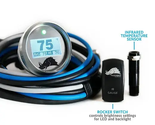 3.2 Dimmable Infrared Belt Temp Gauge (Silver) 1