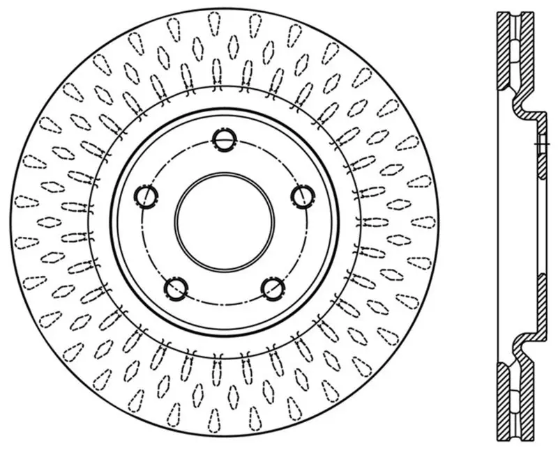 Stoptech 12-20 Dodge Grand Caravan Sport Drilled Left Front Rotor 1