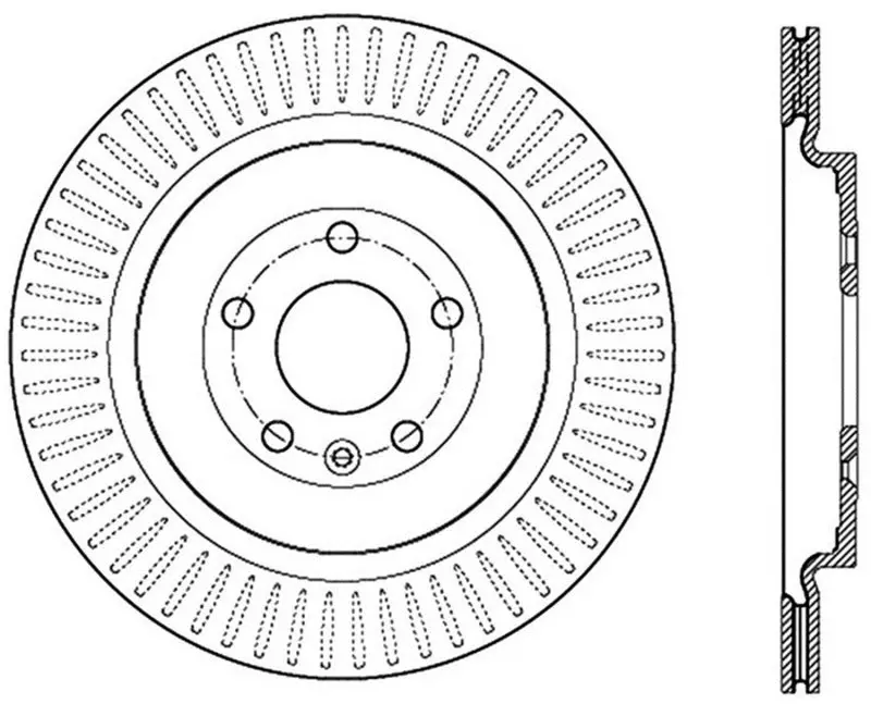 Stoptech Sport Cross Drilled Brake Rotor - Front Right 1