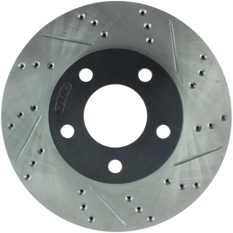 Stoptech 94-04 Ford Mustang (Exc Cobra & Bullitt) Front Left Slotted & Drilled Rotor 1