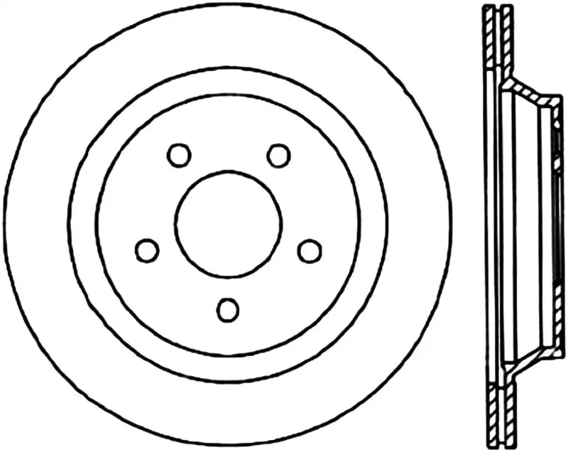 Stoptech Power Slot 94-04 Ford Mustang Rear Left Slotted Cryo Rotor 1