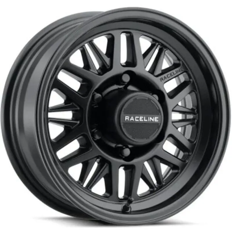 Raceline 451B Ryno Tr Trailer 15X6in / 6X5.5 Bp / 0Mm Offset / 4.25Mm Bore - Satin Black 1