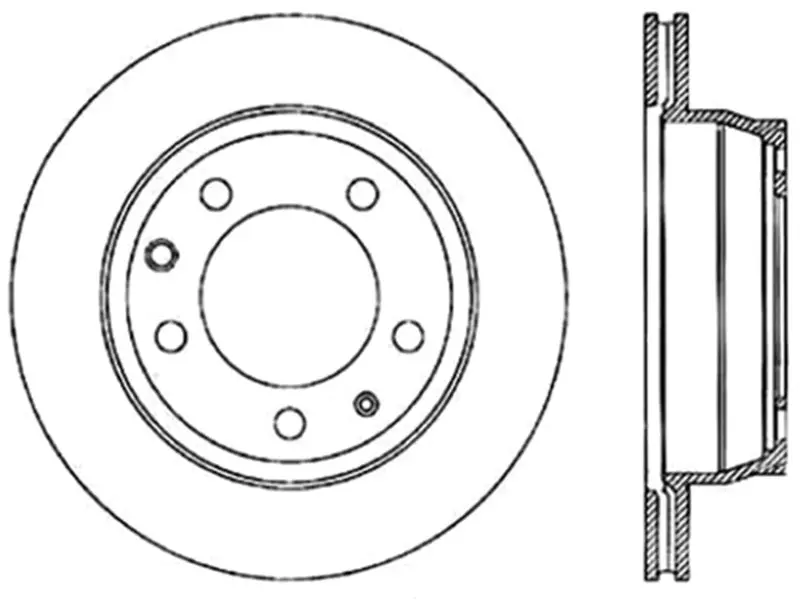 Stoptech 04-18 Volkswagen Touareg Cryo Slotted Rear Left Sport Brake Rotor 1