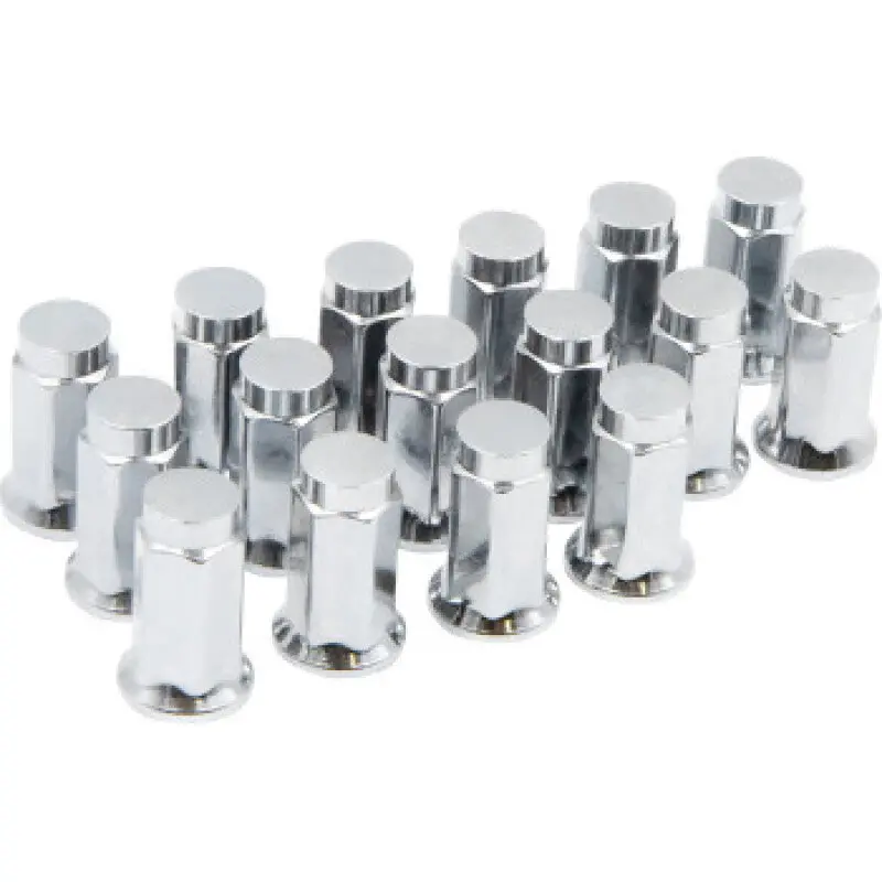 Raceline Hex/Flat Lug Nuts - 12Mm X 1.25/17Mm - 16 Pack - Chrome 1