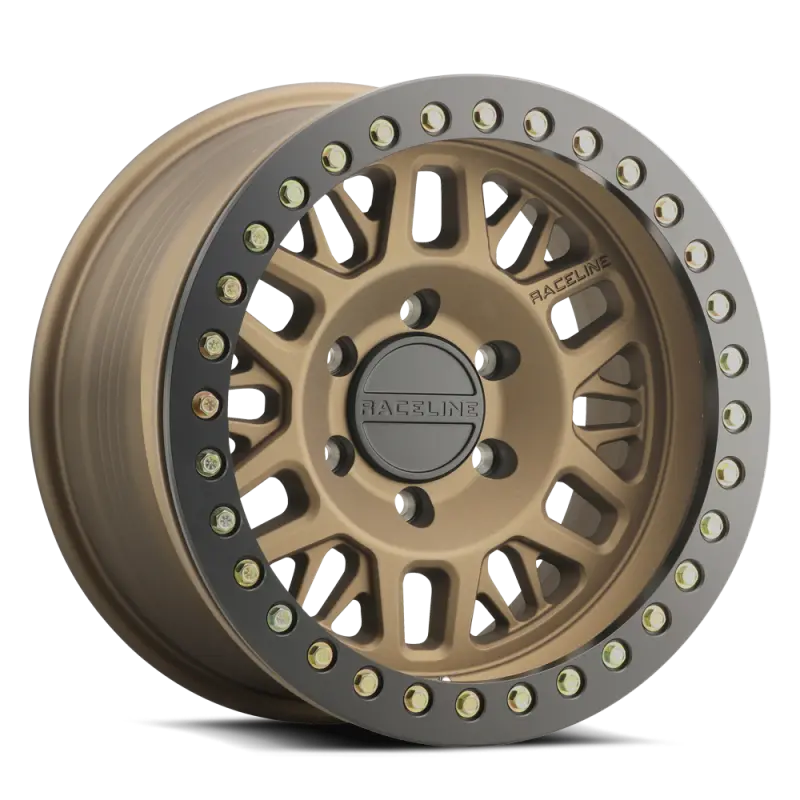 Raceline Rt951b Ryno 17X9in/8X165.1 Bp/-12Mm Offset/130.81Mm Bore - Bronze & Blk Ring Beadlock Wheel 1