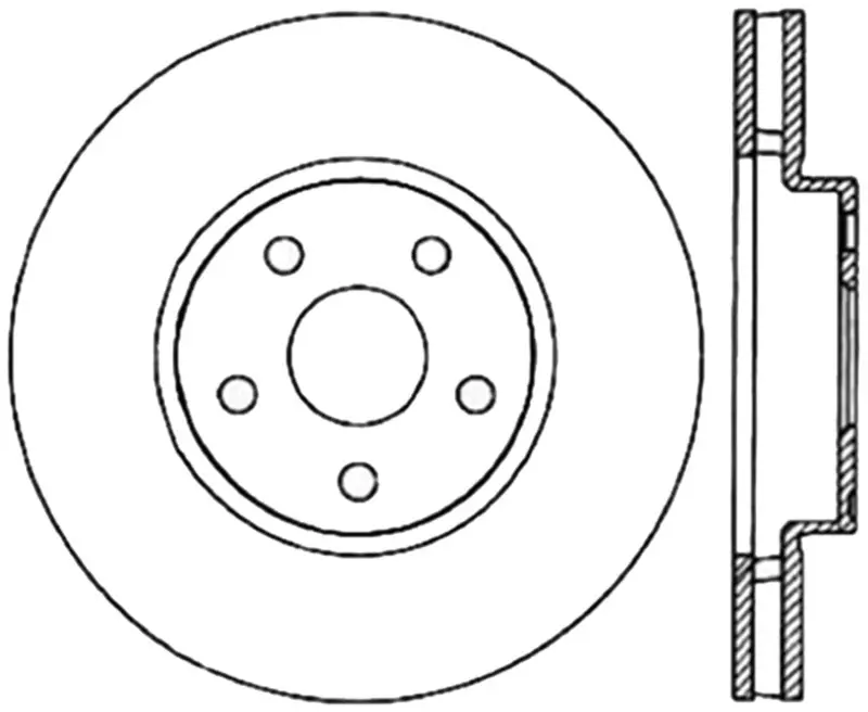 Stoptech Sport Slotted (Cryo) 92-95 Toyota Mr2 Front Right Slotted Rotor 1