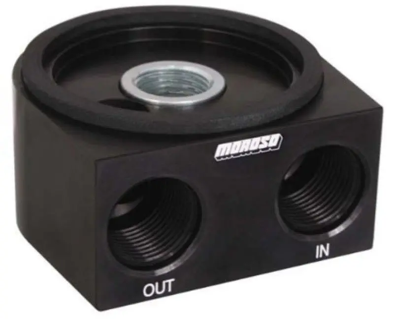 Moroso Universal Oil Filter Adapter - Sandwich - Oil Cooler - 20Mm-1.5In Thread & 2-5/8In O-Ring 1
