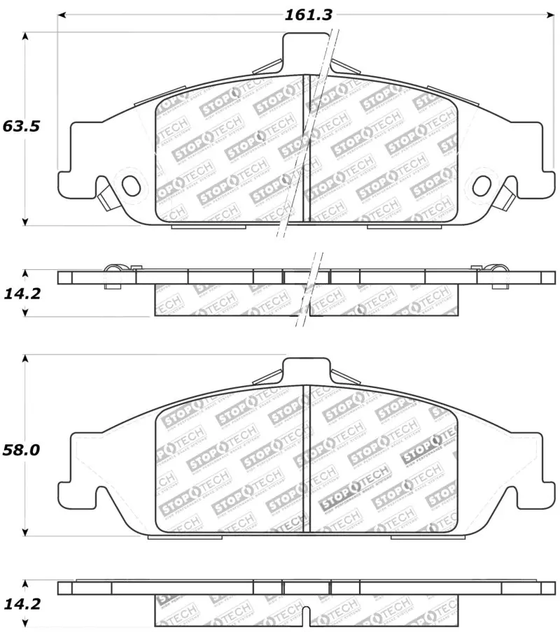 Stoptech Sport Brake Pads W/Shims And Hardware - Rear 1
