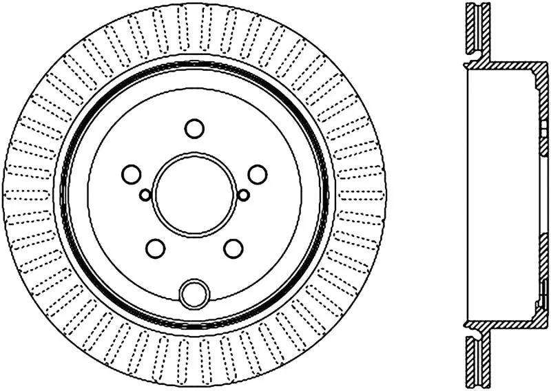 Stoptech Power Slot 13 Scion Fr-S / 13 Subaru Brz Rear Left Cryo Slotted Rotor 1