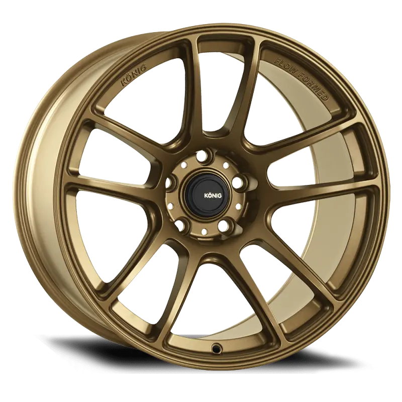 Konig Heliogram 16X8 4X108 Et40 Matte Bronze Knurled Bead Flow Formed 1