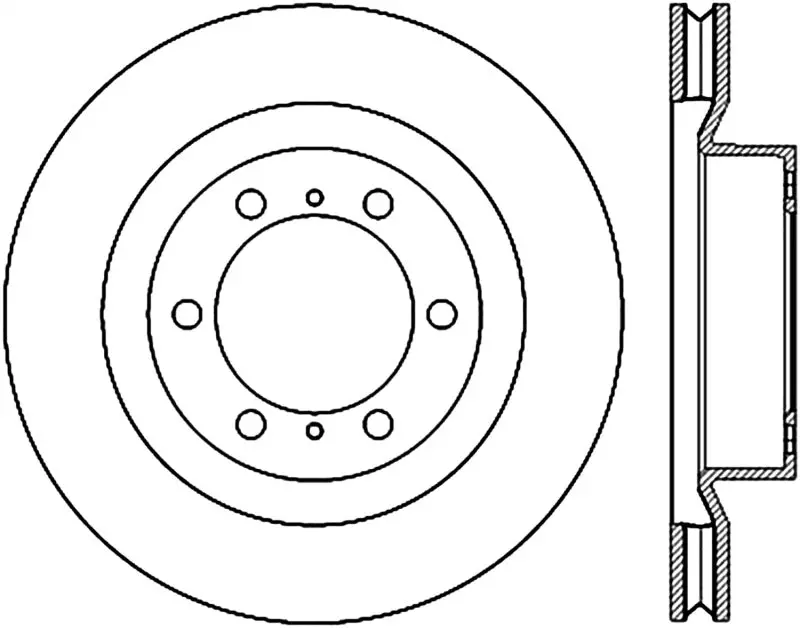 Stoptech 10-17 Lexus Gx Slotted & Drilled Cryo Front Right Rotor 1
