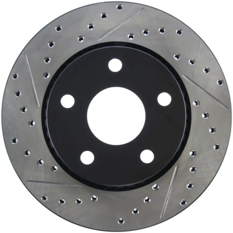 Stoptech 07-13 Jeep Wrangler Slotted & Drilled Right Front Rotor 1