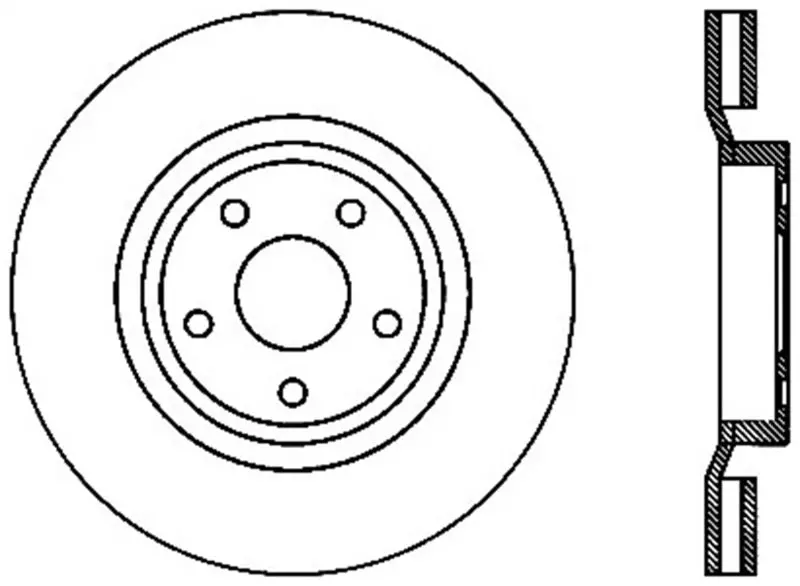 Stoptech 06-10 Jeep Grand Cherokee Srt-8 Slotted & Drilled Front Left Rotor 1