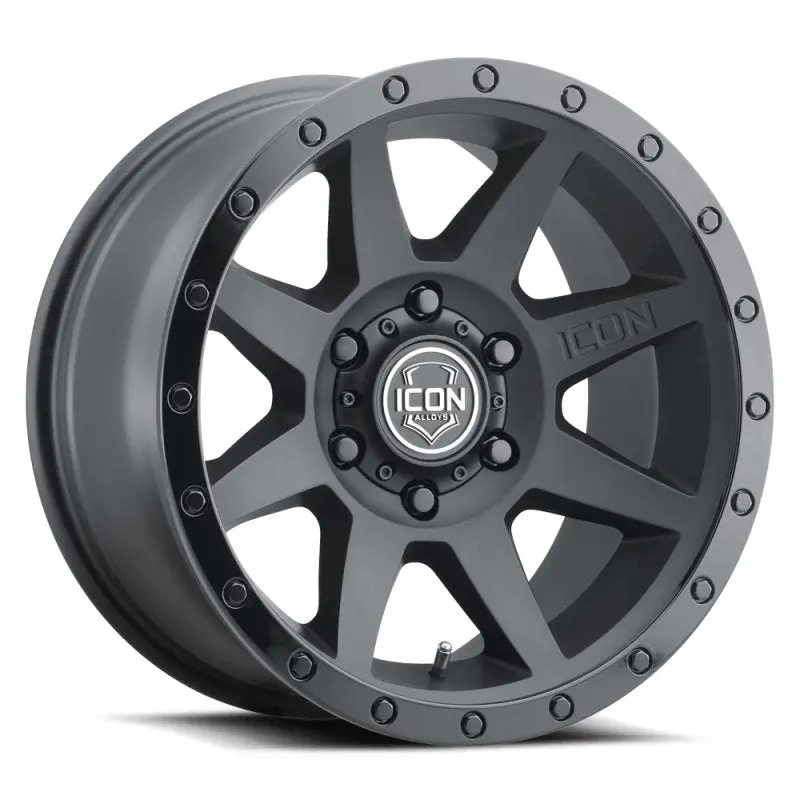Icon Rebound 17X8.5 6X5.5 25Mm Offset 5.75In Bs 95.1Mm Bore Double Black Wheel 1